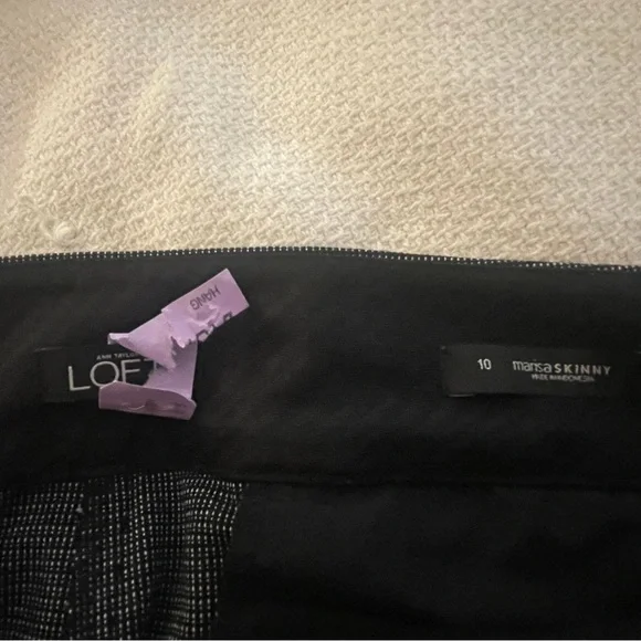 LOFT Black and White Checkered Trousers - Picture 4 of 6